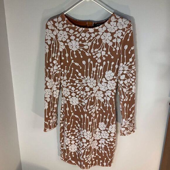 CBR Chic/Boutique/Rose NWT Beaded Sequined Naked Dress, Small Taylor Swift vibes - Picture 8 of 14